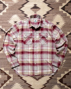 Washed Flannel Pearlsnap Shirt - Merlot Plaid