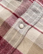 Washed Flannel Pearlsnap Shirt - Merlot Plaid