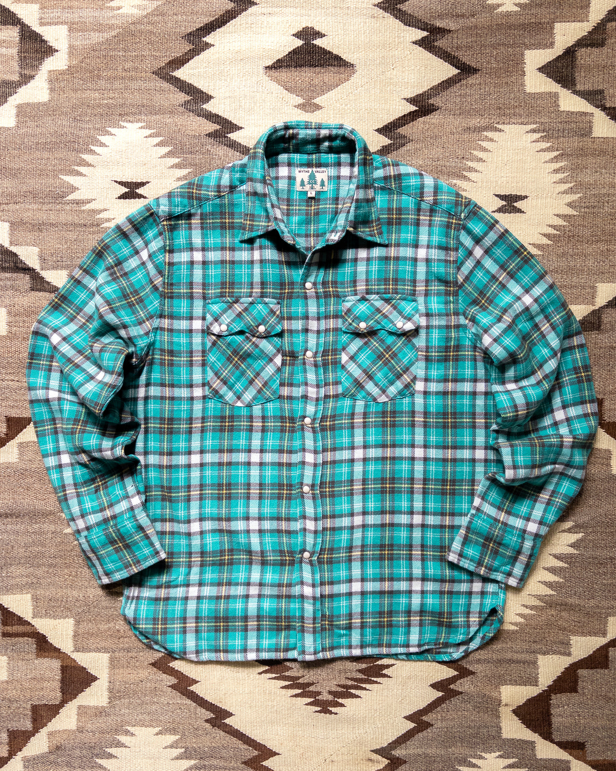 Washed Flannel Pearlsnap Shirt - Thousand Lakes Plaid