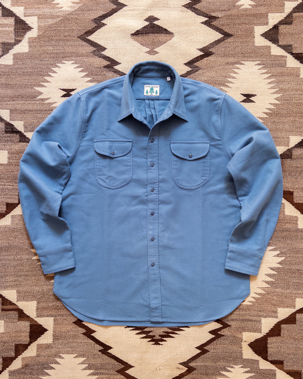 Moleskin Officer's Shirt - River Blue