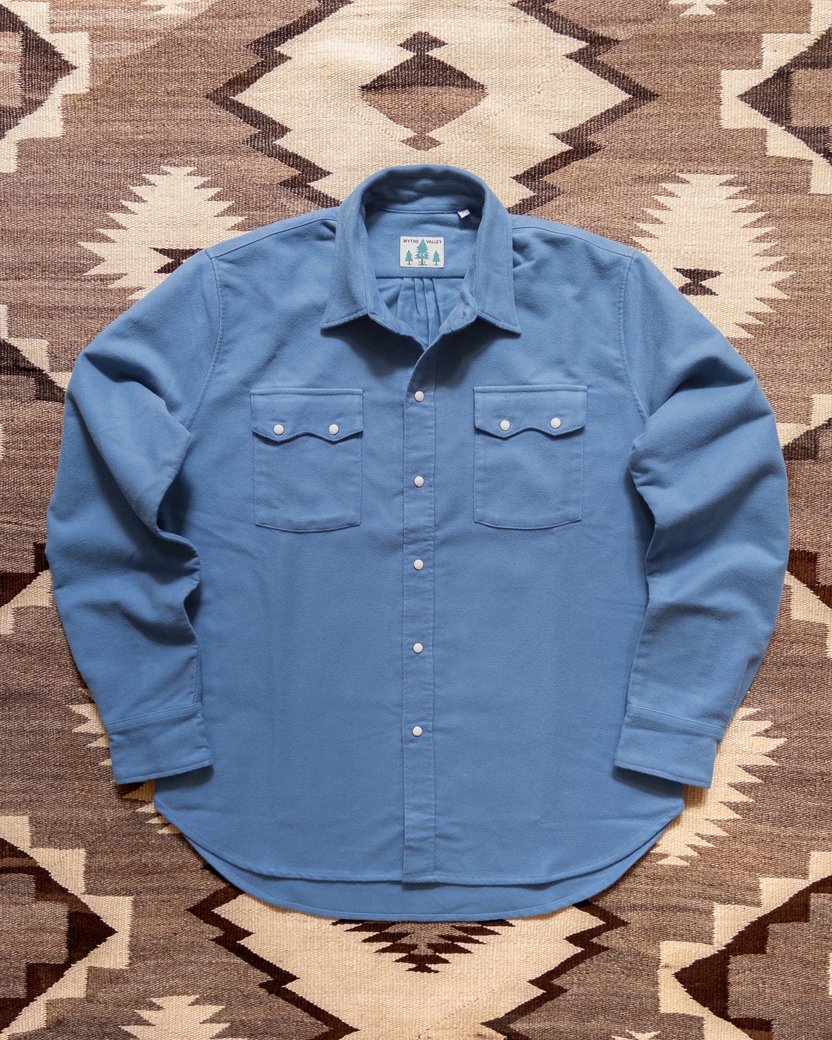 Moleskin Pearlsnap Shirt - River Blue