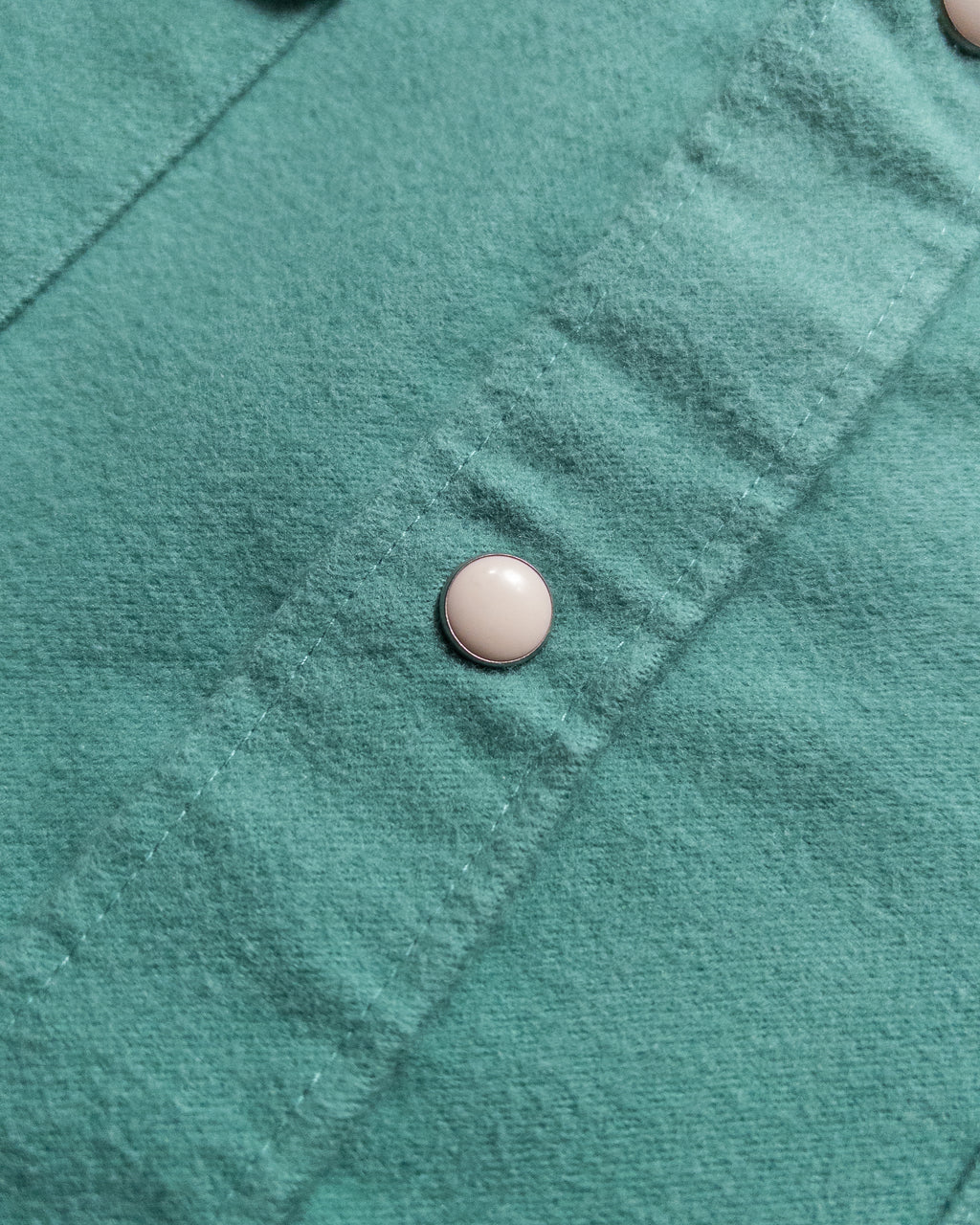 Moleskin Pearlsnap Shirt - Century Green