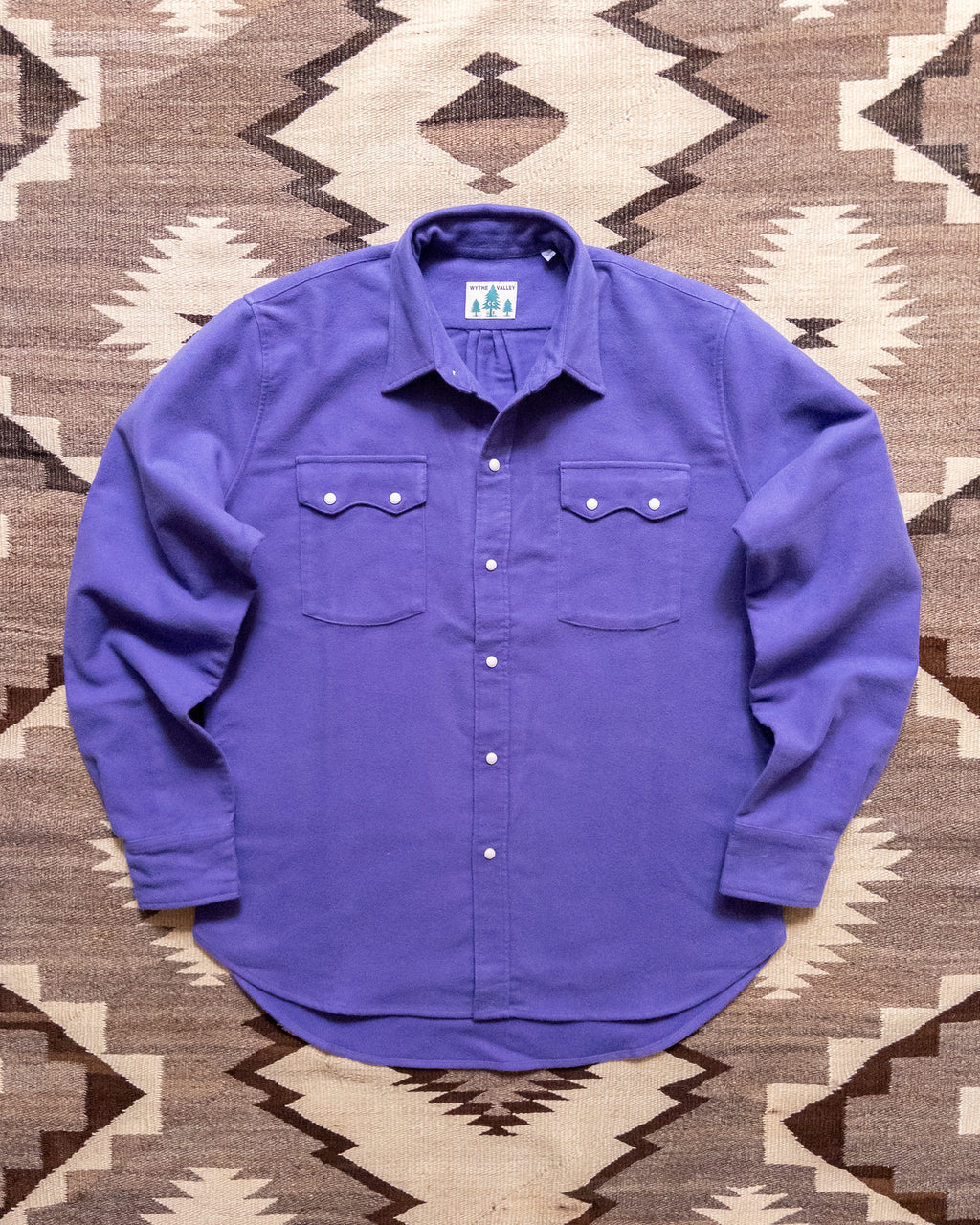 Moleskin Pearlsnap Shirt - Purple