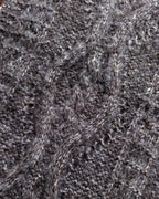 Alpaca Aran Knit Scarf - Charcoal