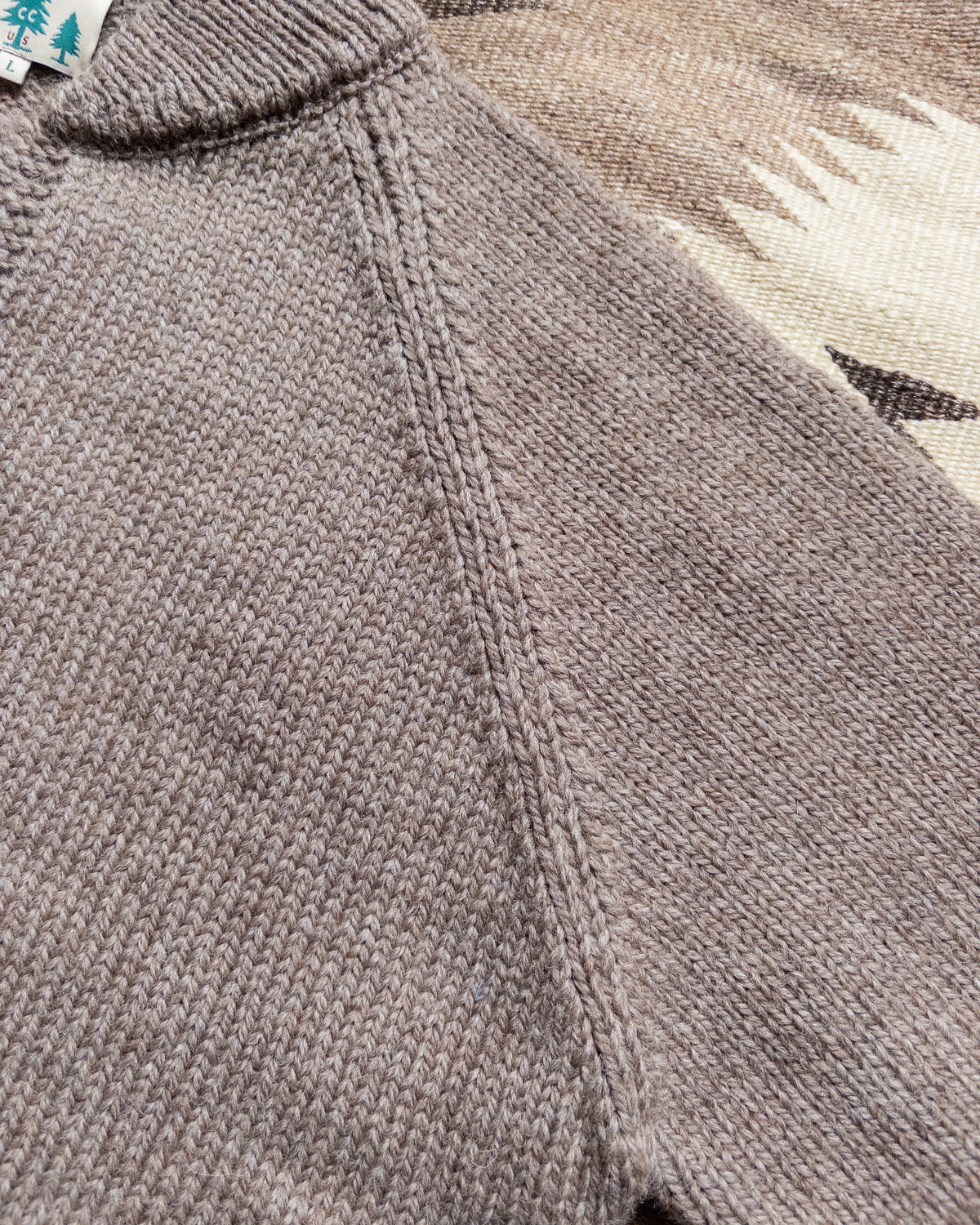Zip Shawl Cardigan - Taupe
