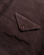 Zip Shawl Cardigan - Brown