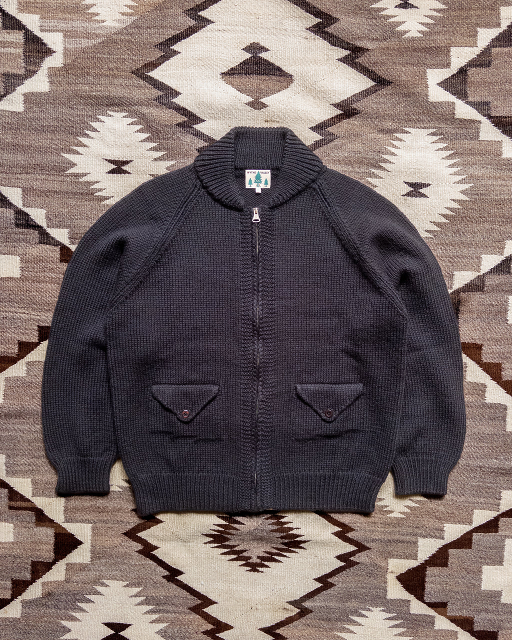 Zip Shawl Cardigan - Black