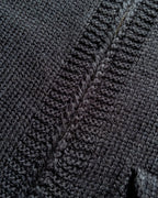 Zip Shawl Cardigan - Black