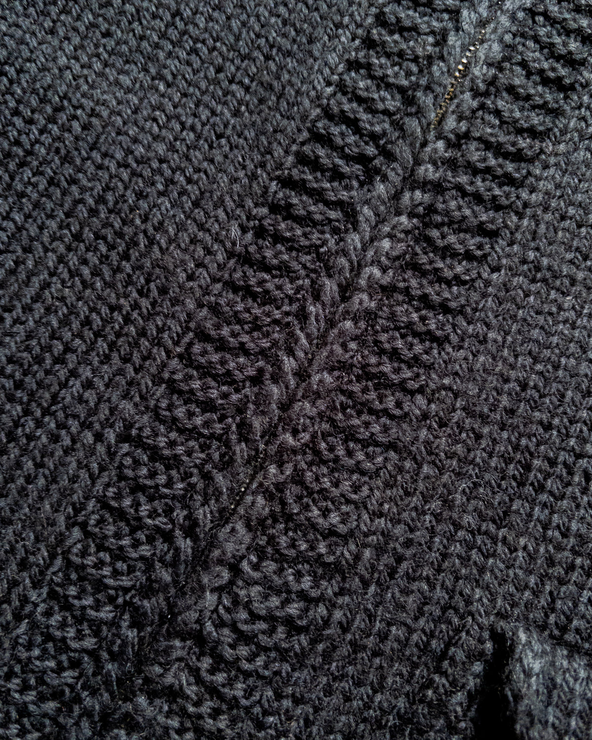 Zip Shawl Cardigan - Black