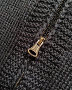 Zip Shawl Cardigan - Black
