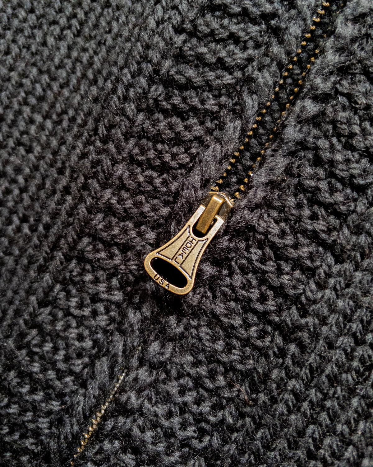 Zip Shawl Cardigan - Black