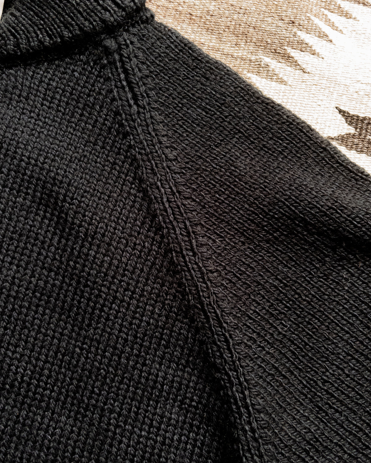Zip Shawl Cardigan - Black