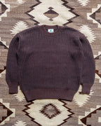 Two-Tone Crewneck Sweater - Brown/Black