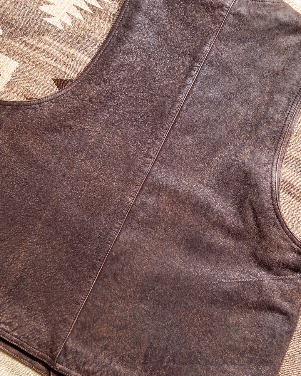 Leather Vest - Brown