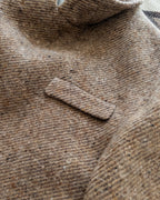 Polo Coat - Tan/Cream Alpaca Twill Tweed