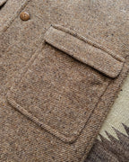 Raglan Overcoat - Tan/Cream Alpaca Twill Tweed