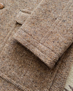 Raglan Overcoat - Tan/Cream Alpaca Twill Tweed