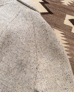 Raglan Overcoat - Warm Grey/Cream Broken Twill Tweed