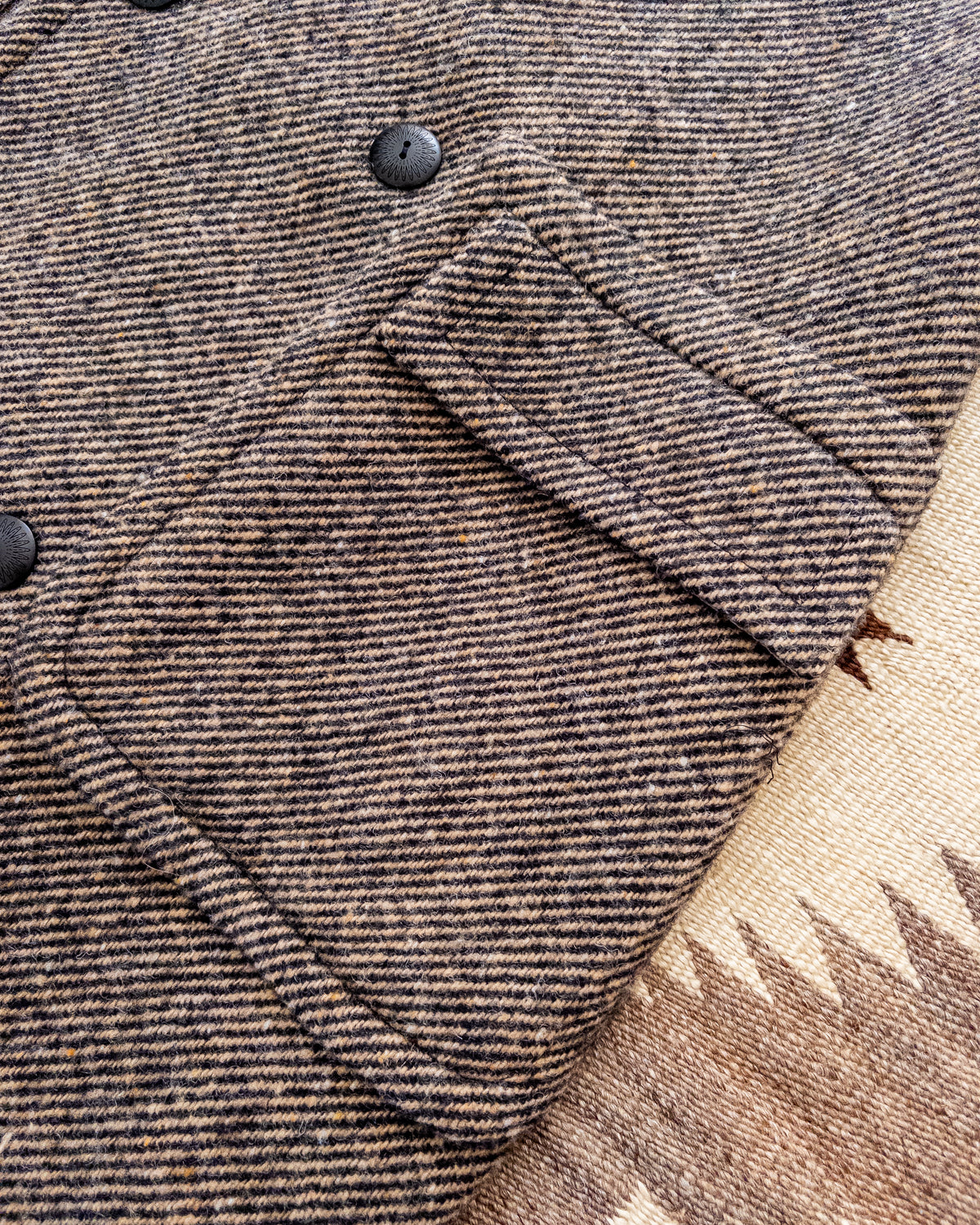 Polo Coat - Irish Stout Twill Tweed