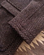 Raglan Overcoat - Grey/Brown Barleycorn Tweed