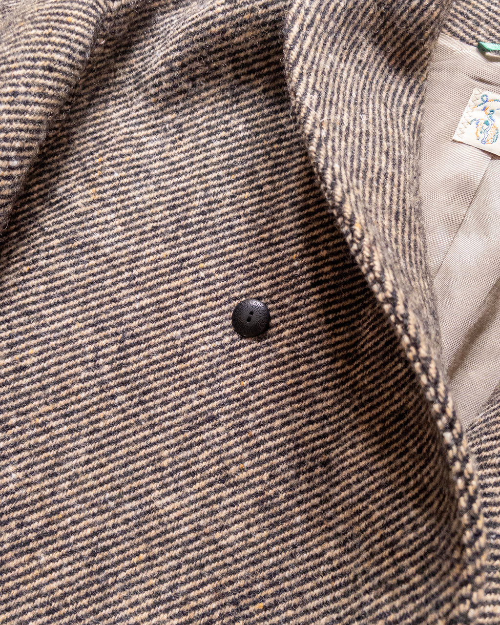 Shawl Collar Overcoat - Irish Stout Twill Tweed