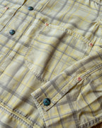 Printed Corral Plaid Tencel Ranch Jacket - Sunflower