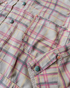 Printed Corral Plaid Tencel Ranch Jacket - Nutmeg