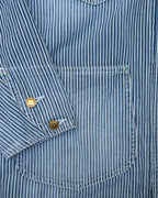 Liberty Stripe Barn Jacket - Washed Indigo
