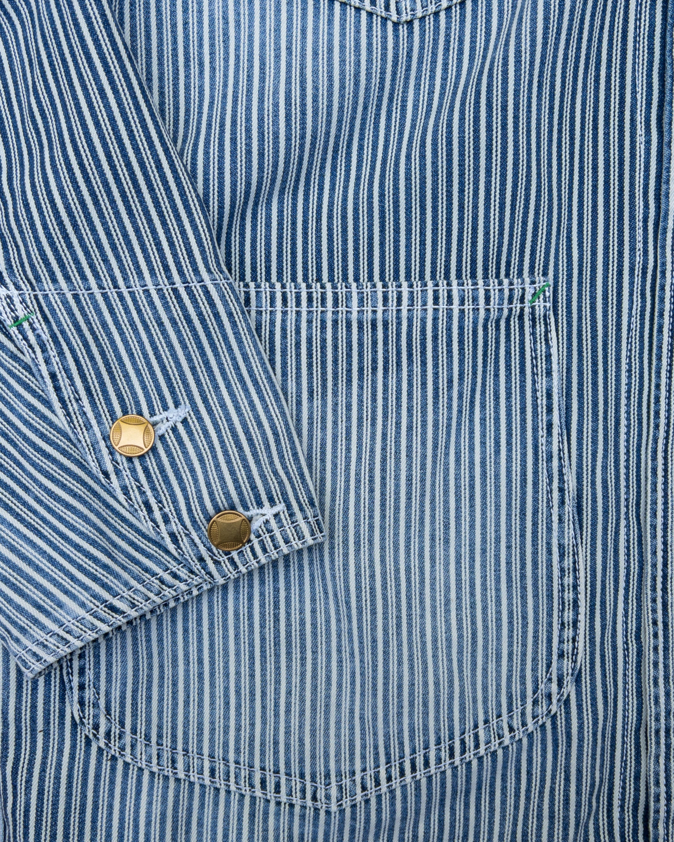 Liberty Stripe Barn Jacket - Washed Indigo