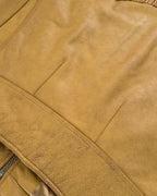 Mustang Fringe Leather Jacket - Yellow