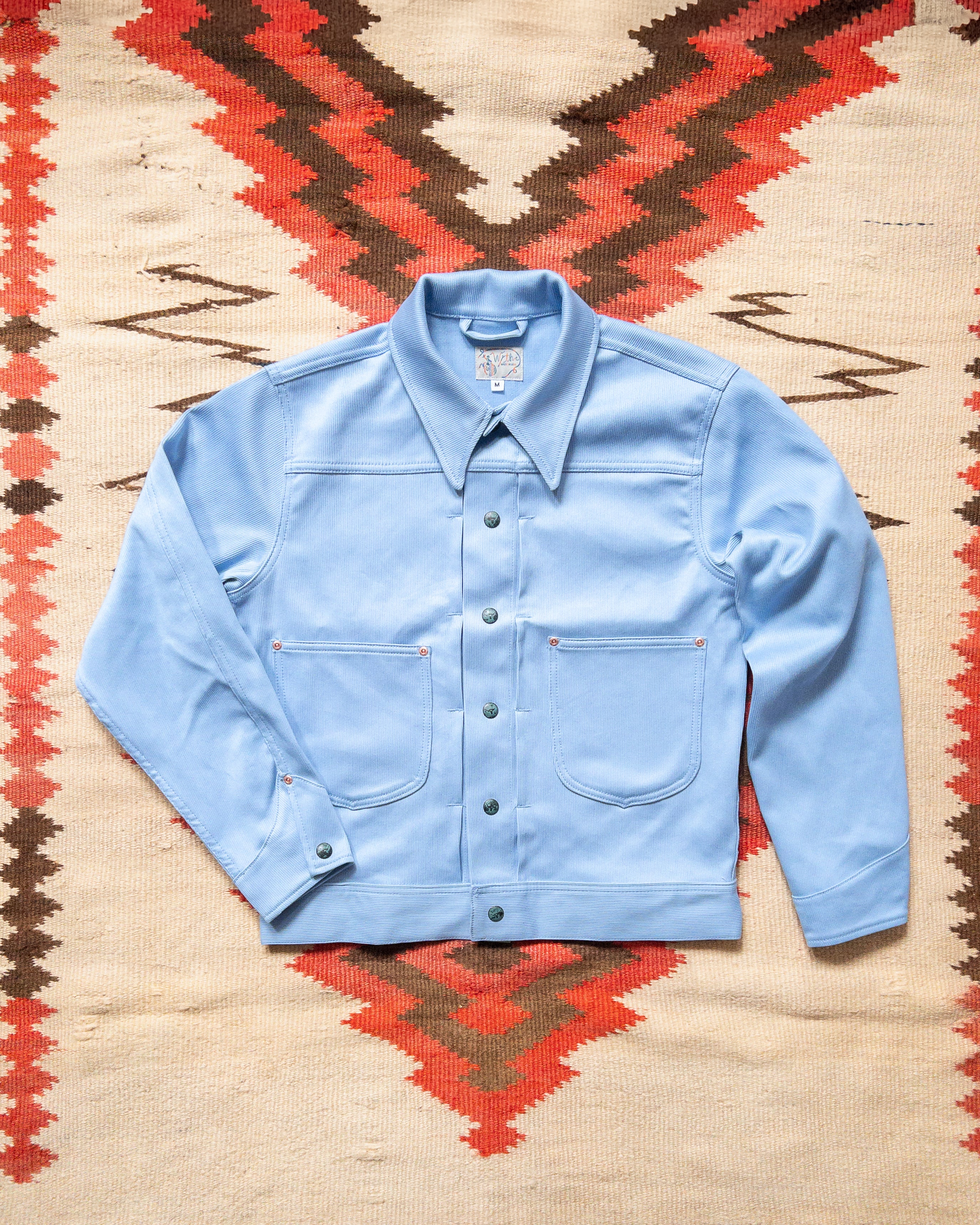 Bedford Cord Ranch Jacket - Sky Blue - USA