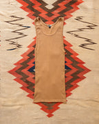 Tubular Cotton Ribbed Tank Top - Apricot - USA