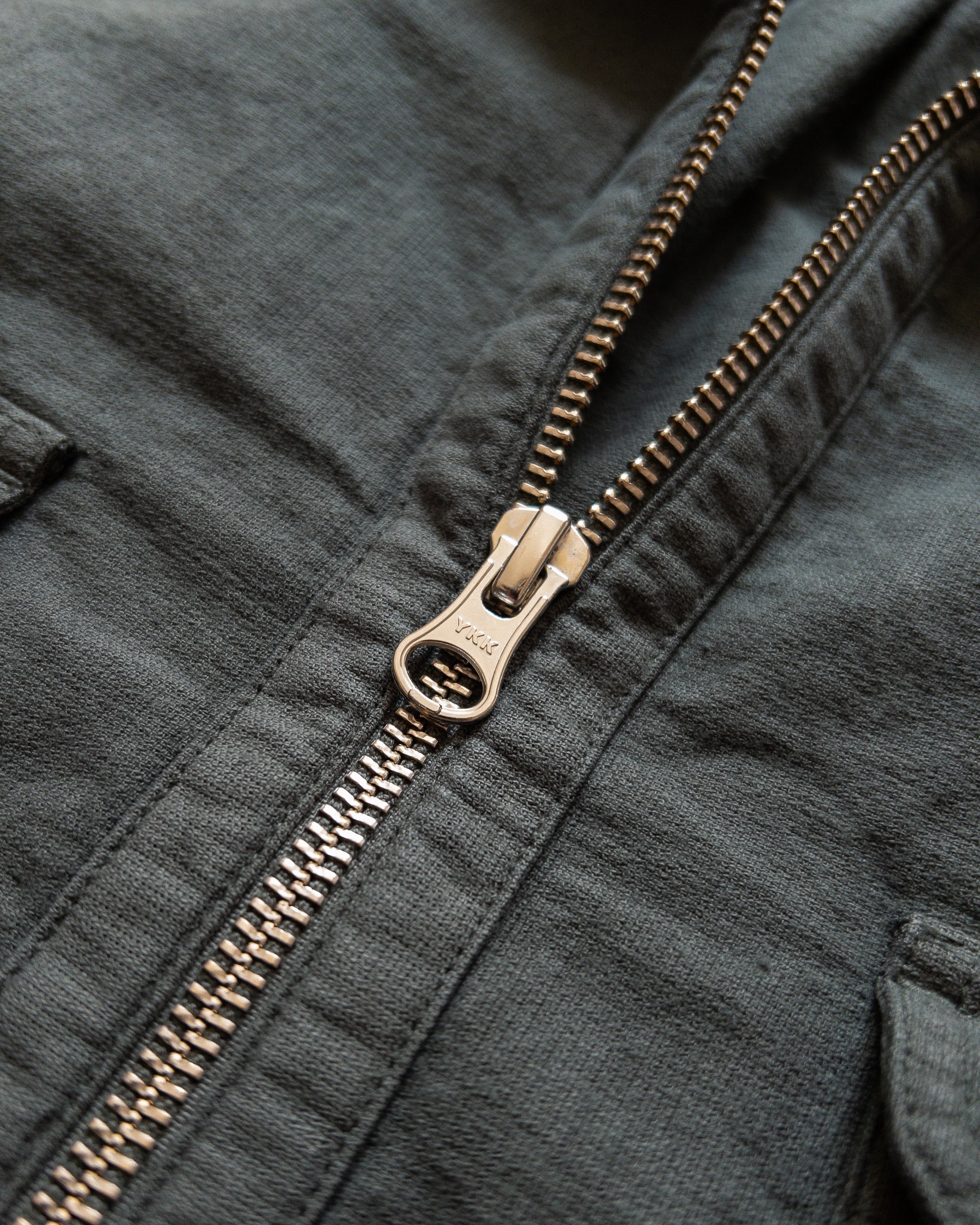 Aertex Half-Zip Shirt - Faded Black