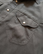 Tencel Gabardine Pearlsnap Shirt - Faded Black