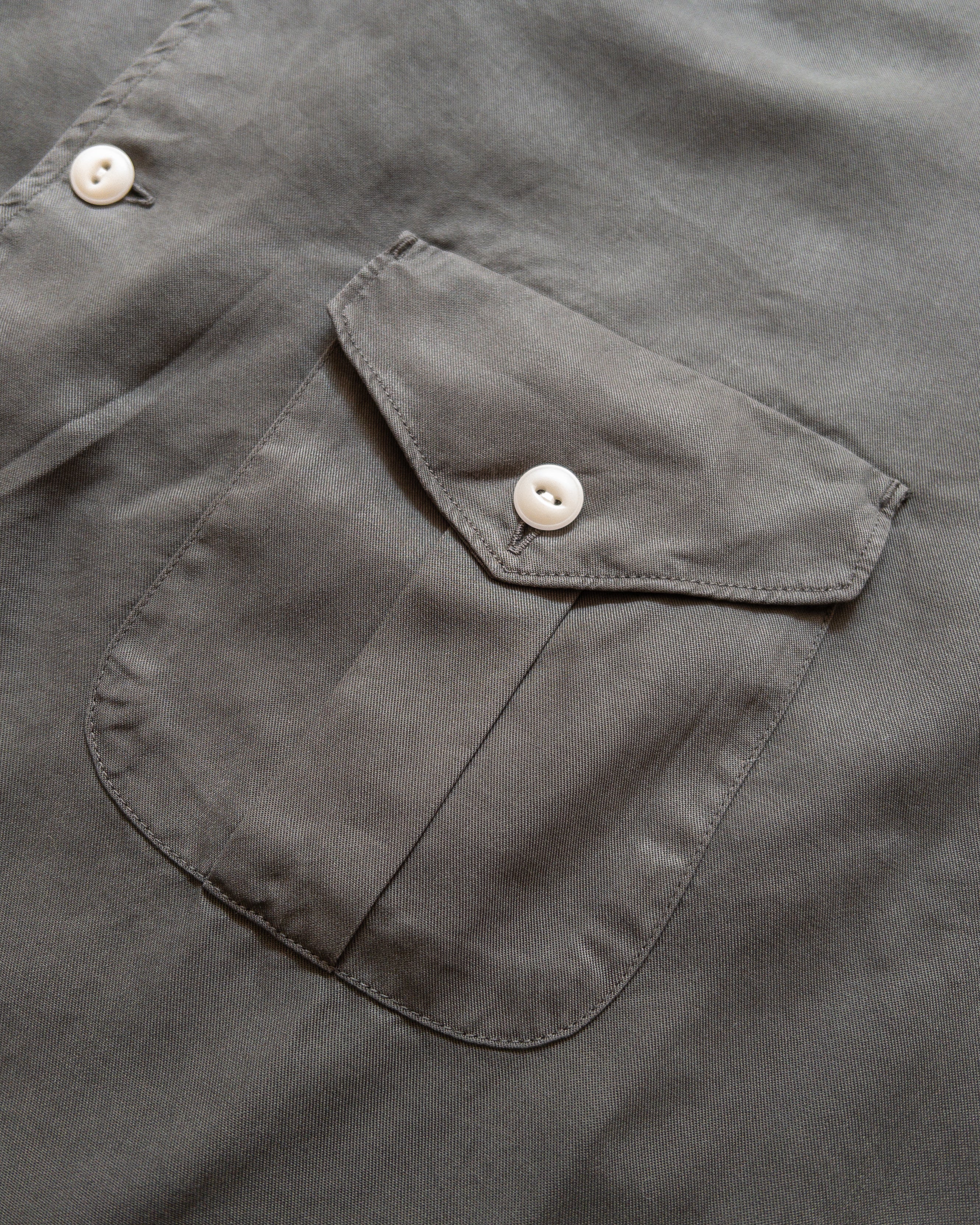 Tencel Gabardine Patio Shirt - Faded Black