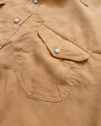 Tencel Gabardine Pearlsnap Shirt - Apricot