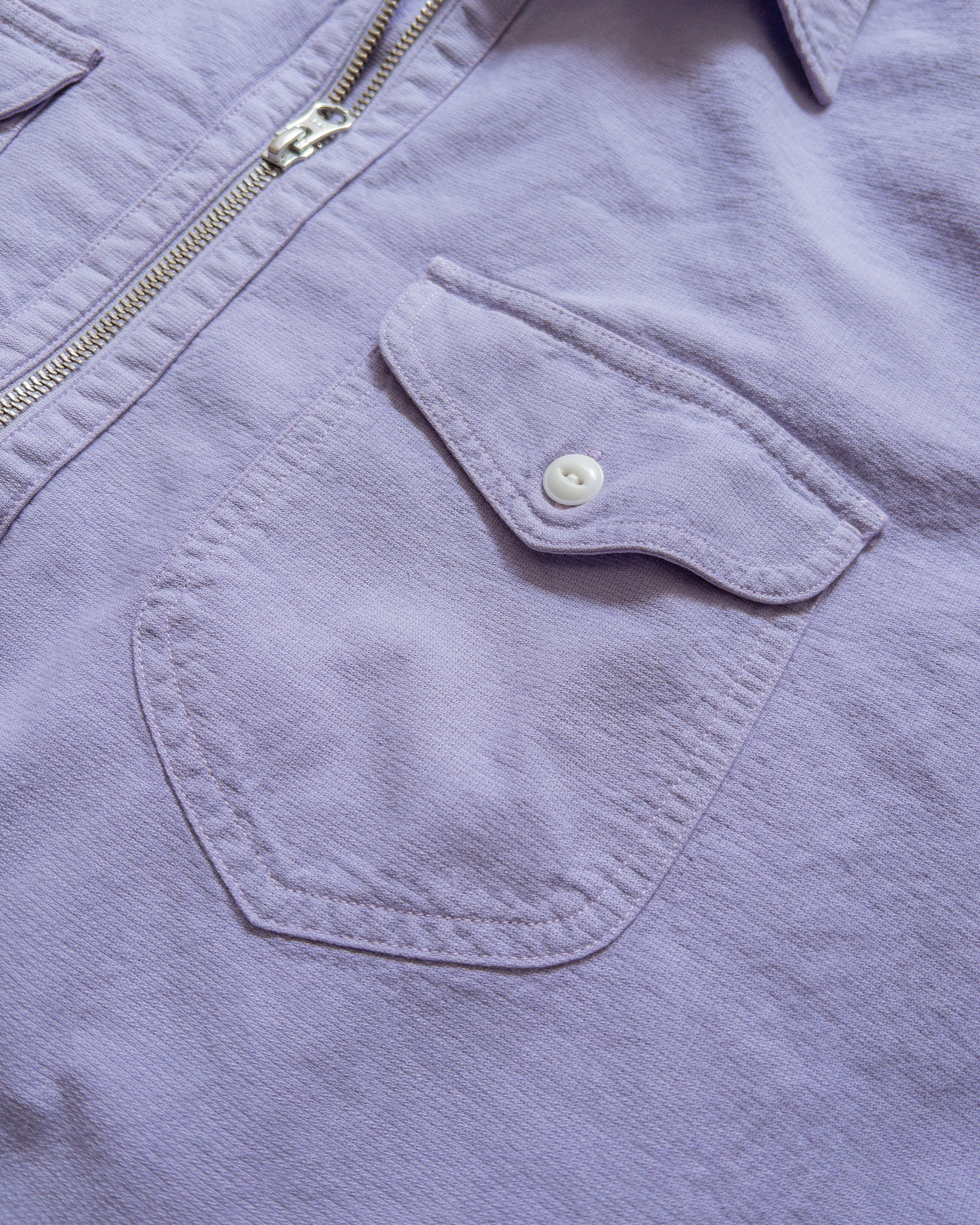 Aertex Half-Zip Shirt - Hazy Purple