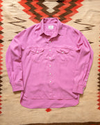 Tencel Gabardine Pearlsnap Shirt - Flamingo