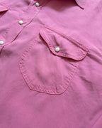 Tencel Gabardine Pearlsnap Shirt - Flamingo