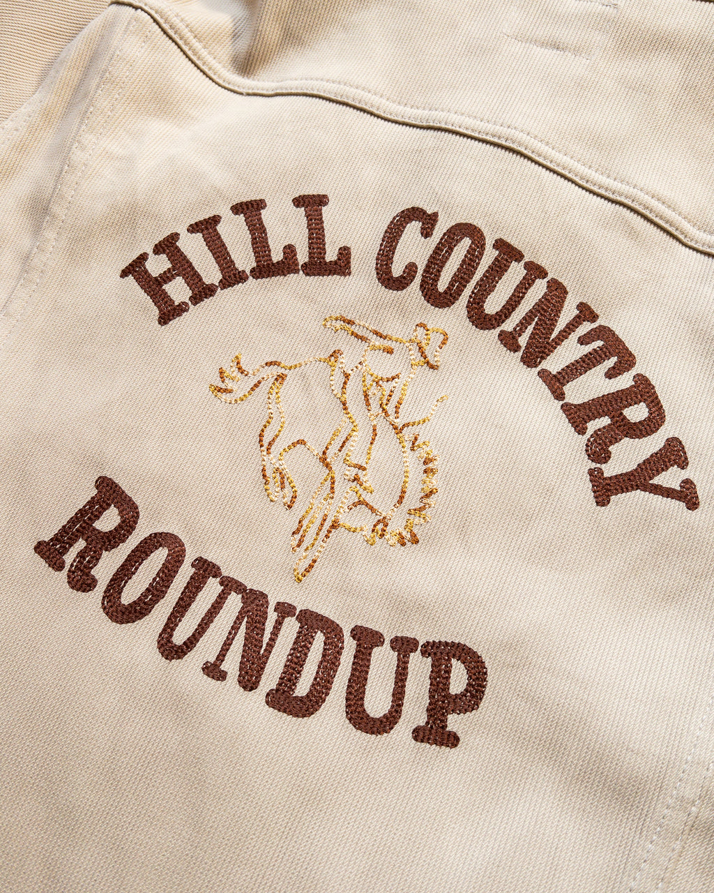Embroidered Bedford Cord Ranch Jacket - Off White