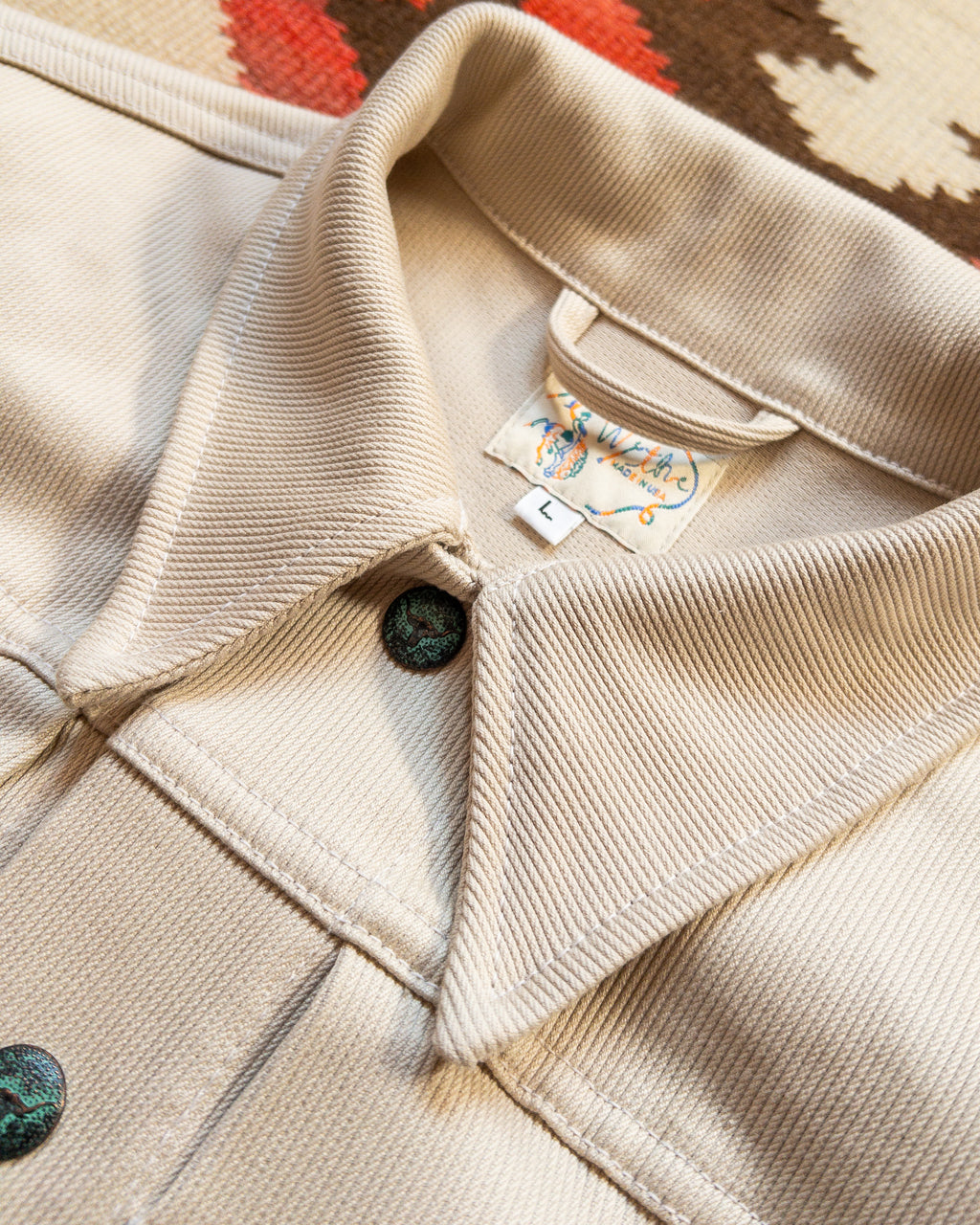 Embroidered Bedford Cord Ranch Jacket - Off White