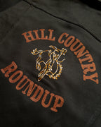 Embroidered Bedford Cord Ranch Jacket - Black