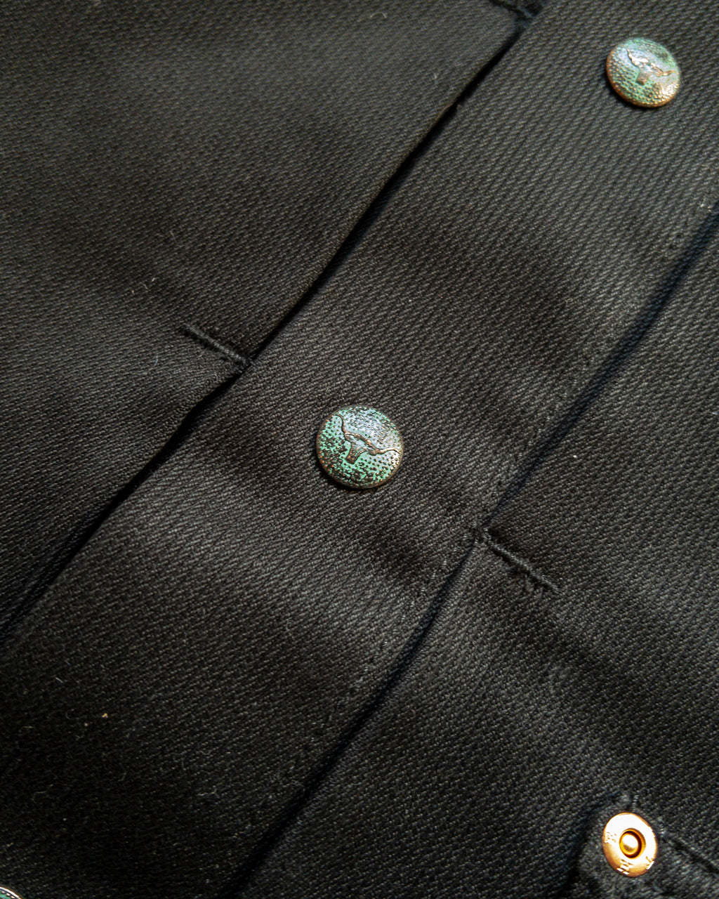 Embroidered Bedford Cord Ranch Jacket - Black