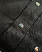Embroidered Bedford Cord Ranch Jacket - Black