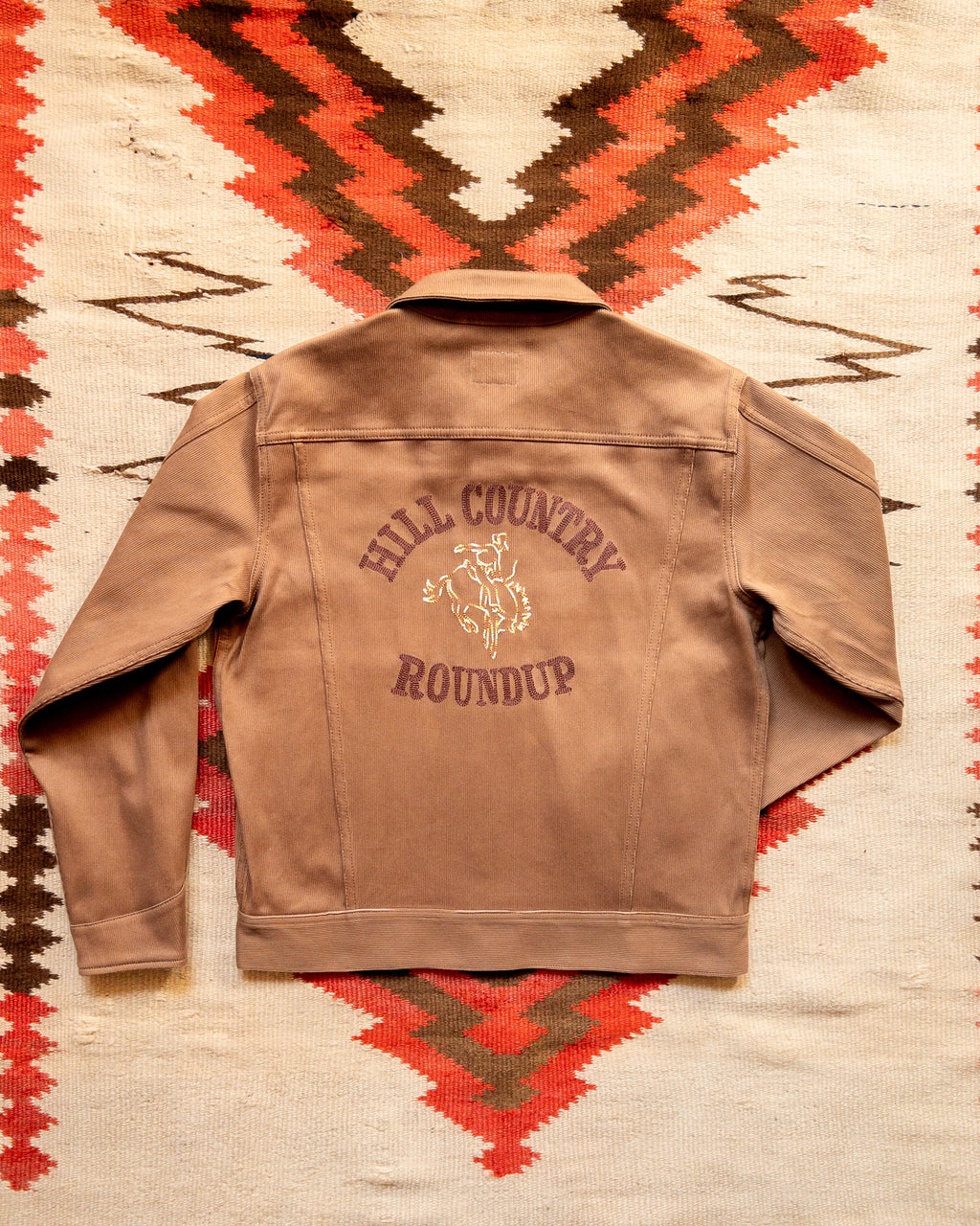 Embroidered Bedford Cord Ranch Jacket - Bay Brown