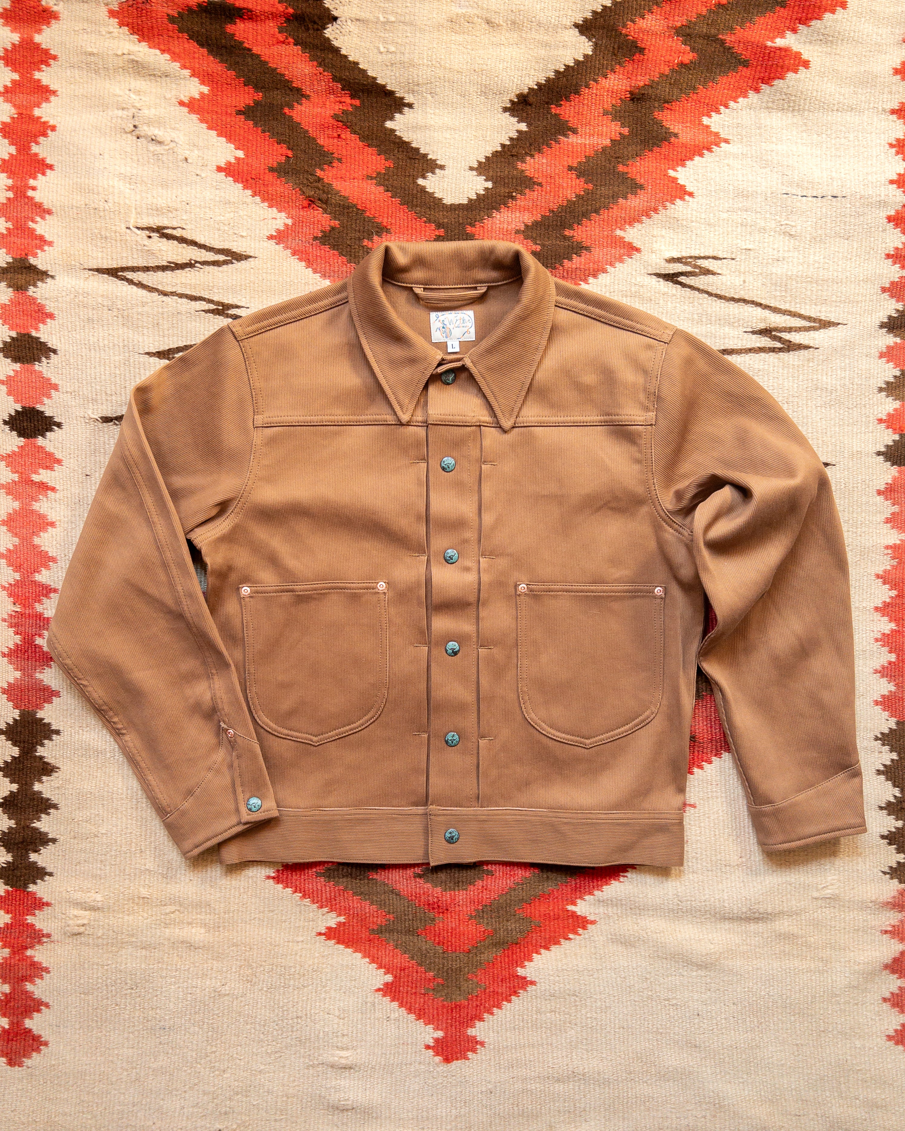 Embroidered Bedford Cord Ranch Jacket - Bay Brown