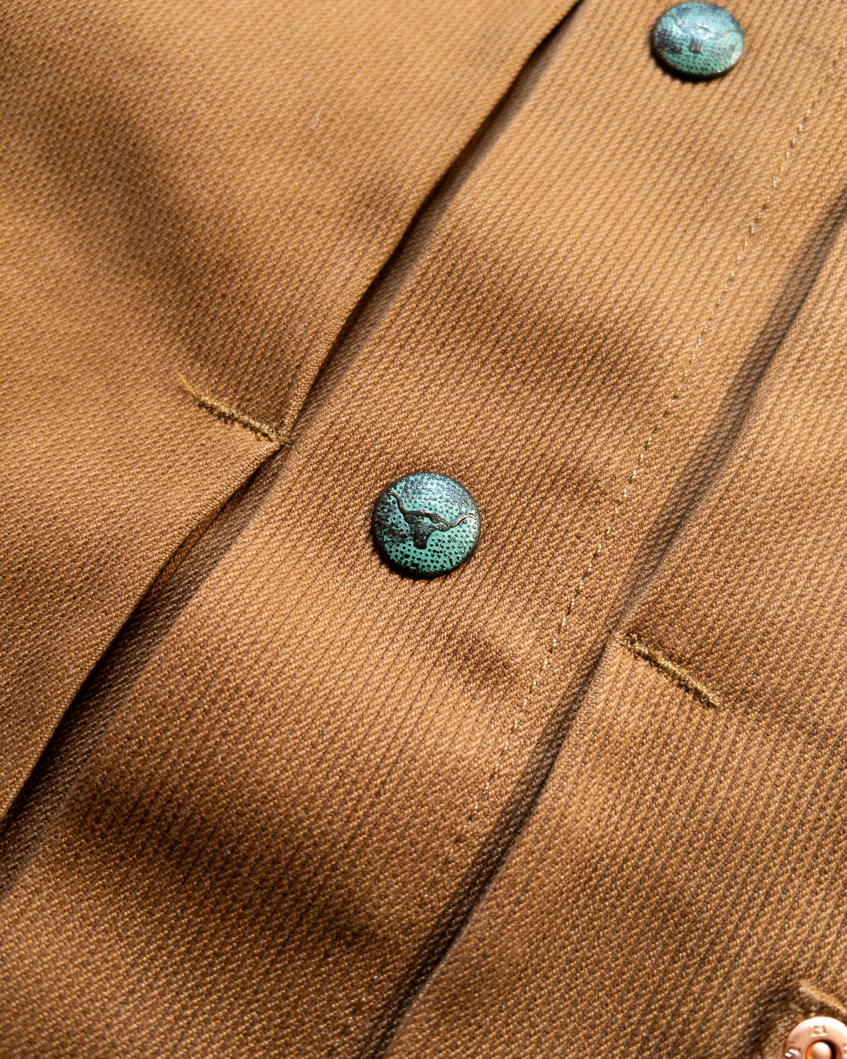 Embroidered Bedford Cord Ranch Jacket - Bay Brown