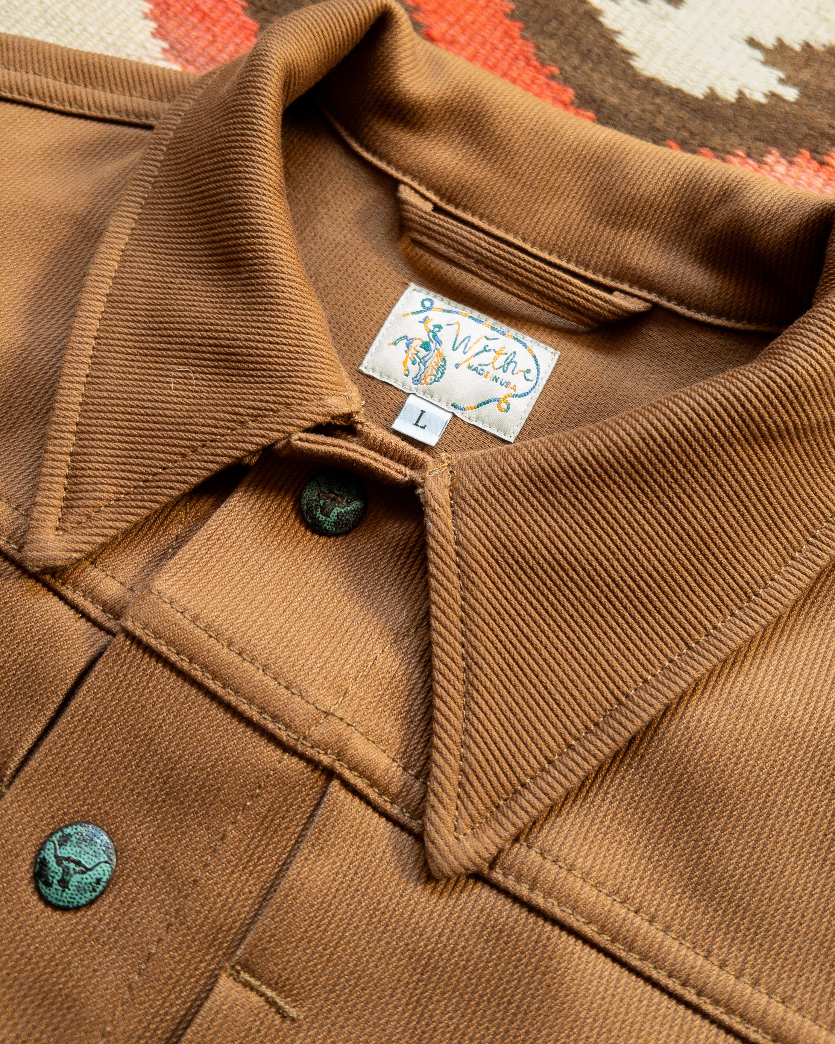 Embroidered Bedford Cord Ranch Jacket - Bay Brown