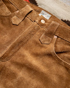 Suede Five Pocket Flares - Honey