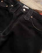 Nubuck Five Pocket Flares - Black